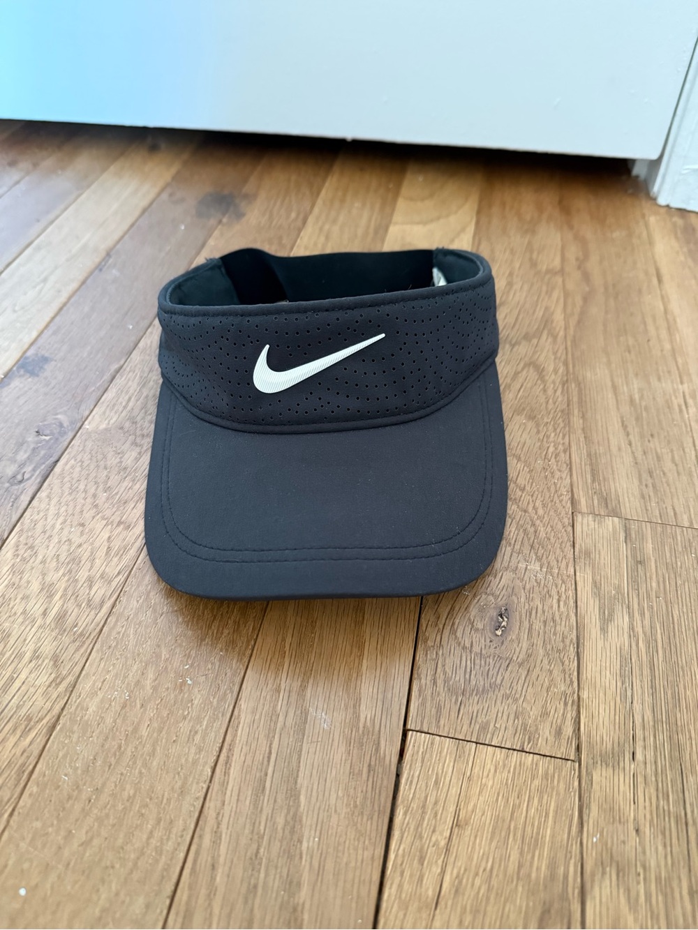 Nike Black Performance Visor with White Swoosh